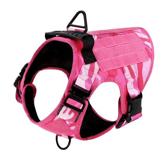 Large Tactical Dog Harness for Training and Support - Suitable for French Bulldogs, German Shepherds, and Malinois